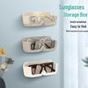 Wall-Mounted Glasses Storage Rack for Myopia and Sunglasses, Punch-Free Display and Organization Solution.