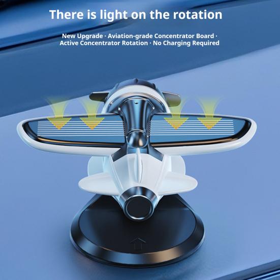 Solární osvěžovač vzduchu do auta Ozdoba letadla driftujícího na palubní desce auta Solární rotující model letadla Příslušenství na palubní desku automobilu