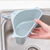 1 Pcs Triangle Sink Drain Basket Suction Cup Hanging Kitchen Sink Vegetable Leaf Peel Garbage Bin Sponge Cloth Storage Basket