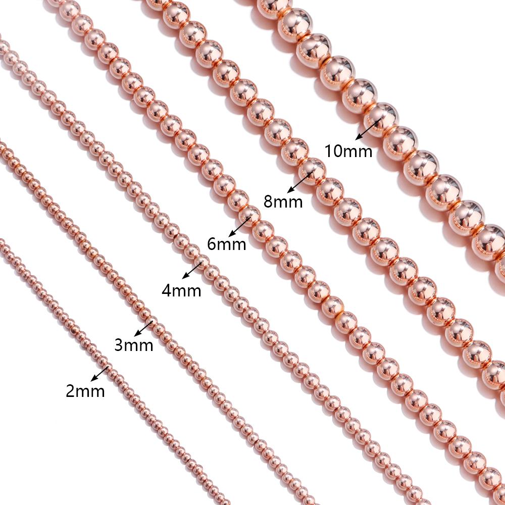 40-190 Stück/Los 2-12mm Natürliche Hämatitperlen Glatte Runde Natursteinperlen Für Schmuckherstellung DIY Armband Halskette Lose Perlen
