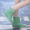 Water shoes Japanese rain shoes women's short tube beautiful medium and low tube rain boots fashionable half tube rubber shoes