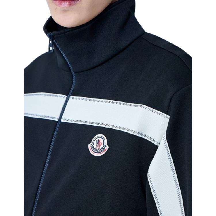 Moncler SS26 Logo Color Block Hoher Kragen Langarm Jacke Herrenjacken L10918G00037899A1999