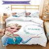 3pcs Custom Name Elsa Bedding Set Duvet Cover Closure Includes 1 Duvet Cover & 2 Pillowcases, Soft and Comfortable for All Seasons.