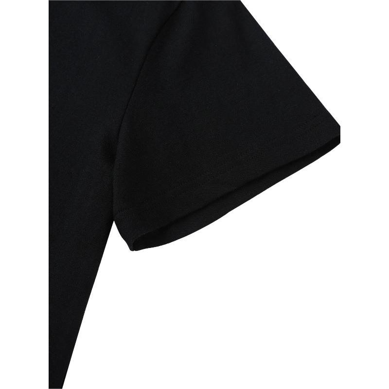 European Size Men'S All-Season Polyester Crew Neck T-Shirt with Stylish Cross Print - Casual Short Sleeve, Regular Fit, Soft& Breathable Fabric