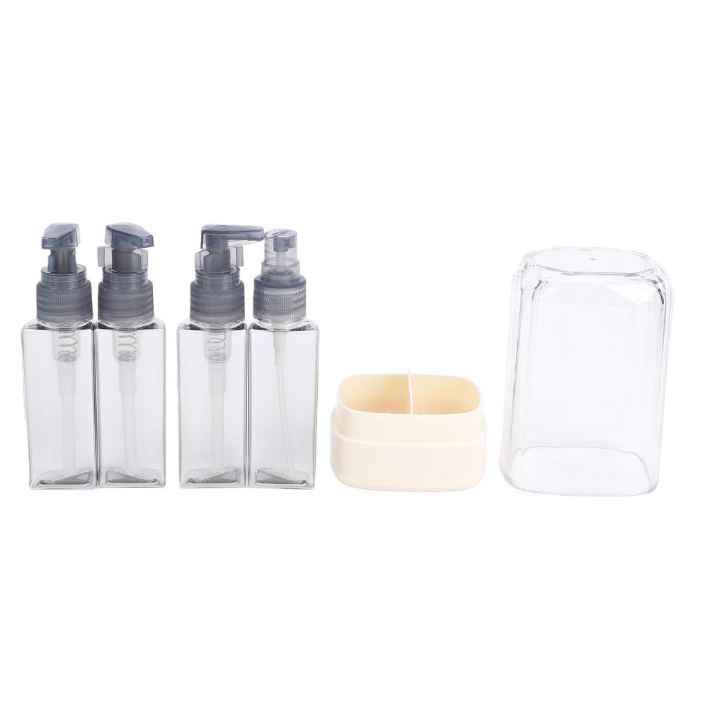 4 in 1 Travel Dispenser Bottles TSA Approved   Proof Refillable Travel Toiletry Containers for Shampoo Lotion 35ml