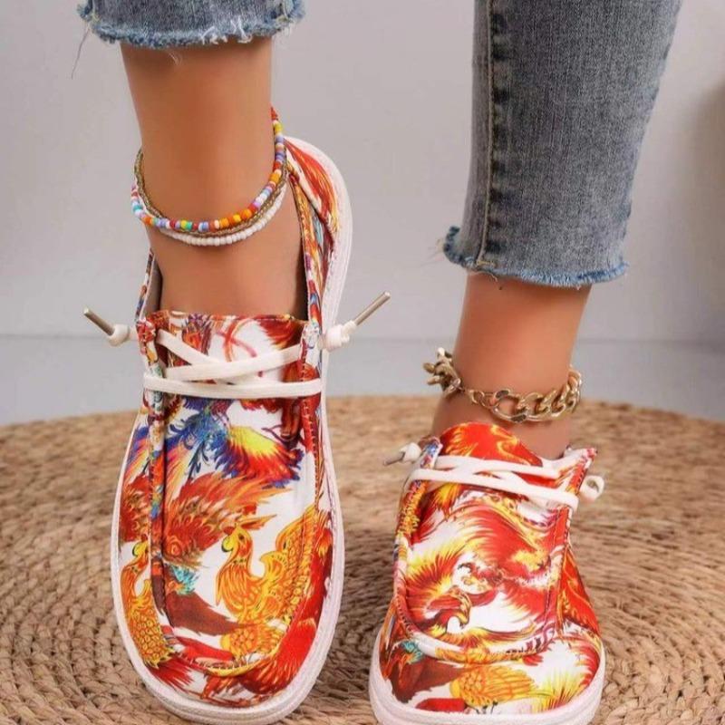 Plus Size Casual Shoes Women's New Canvas Flat Lace-up Low-top Loafers Women's Singles Shoes for Fall 2025