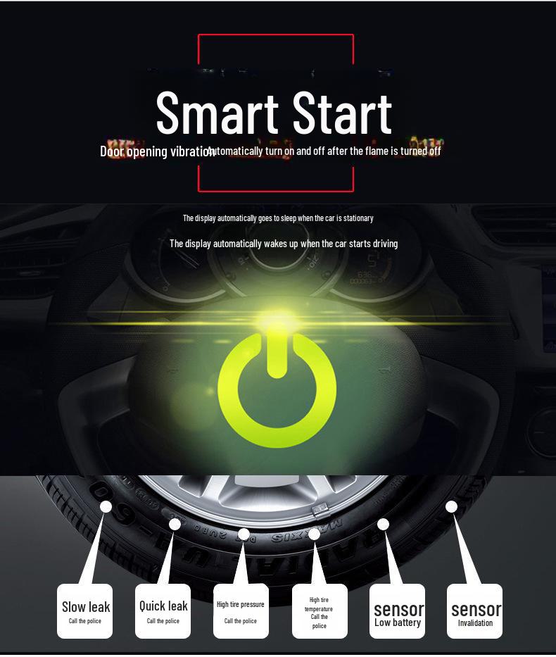 Aoliyou Solar-Powered Wireless TPMS Sensor for Car Tires