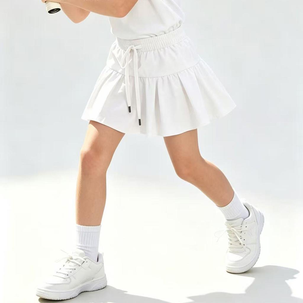 Mädchen Farbe Elastische Taille Sportlicher Rock mit Shorts für Sport, Spiel und Alltagsoutfits