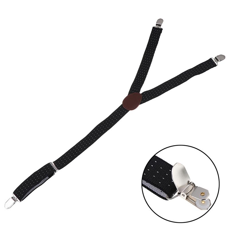 1Pair Mens Shirt Stays Garters Military Holder Non-Slip Clamps Leg Suspenders