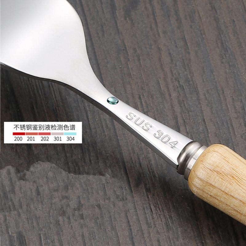 Wooden Handle Cutlery Set 304 Stainless Steel Knife Fork Spoon Teaspoon Dinnerware Set  Japanese Tableware Kitchen Utensils