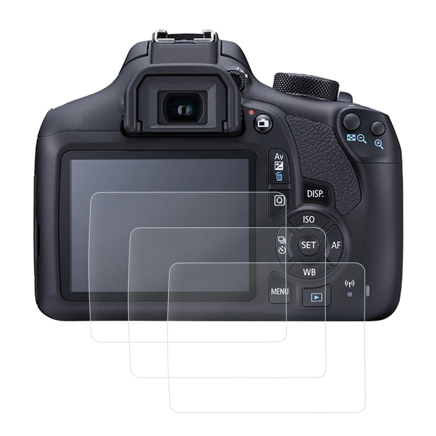 

Screen Protector Tempered Glass Steel 9H Impact Compatible with Canon (3-Pack) Film, Film, Hardness, Resistant, Shatterproof, Anti-Fingerprint,