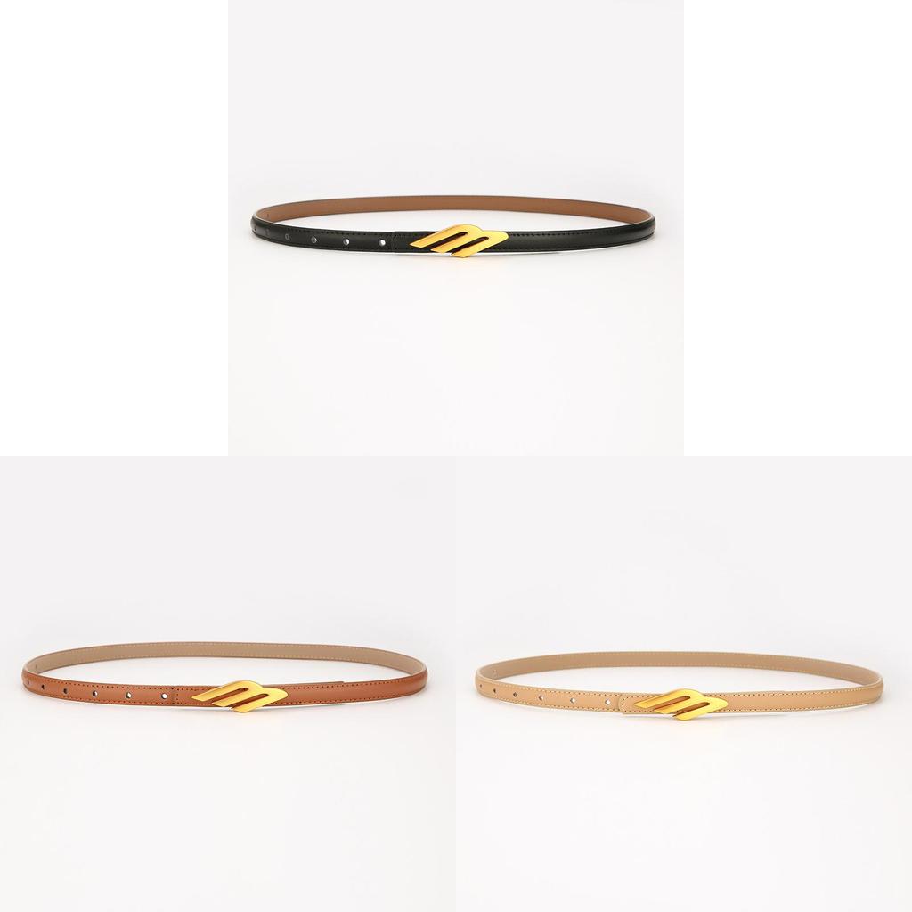 Ladies Leather Belt For Women Fashion Casual Waist Belt With Smooth Buckle For Daily Wear