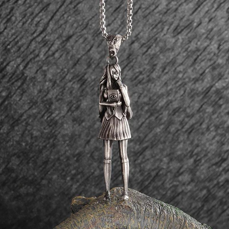 Sieben Engel Magischer Kreis Salomons Siegel Amulett Halskette Anhänger Herren Punk Retro Glücksbringer Schmuck
