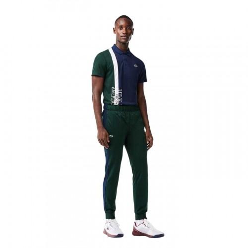 Lacoste Pánské sportovní běžecké tepláky s barevnými bloky, úzké