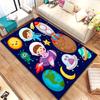 Cartoon  Astronaut Beautiful Painting Carpet for Living Room Large Area Rug Black Soft Carpet Home Decoration Mats Boho Rugs