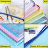 1~5pcs A4 File Bag High-capacity Grid Zipper Bag / Transparent Plastic Buckle Office Supplies Storage Household Products TMZ