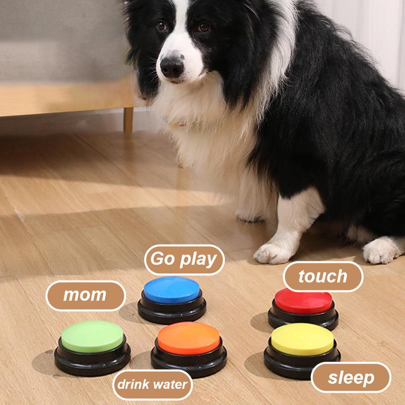 Dog Communication Buttons Pet Speaking Buttons Portable Cute Pet Supplies Funny Dog Recordable Pet Toys Travel Talking