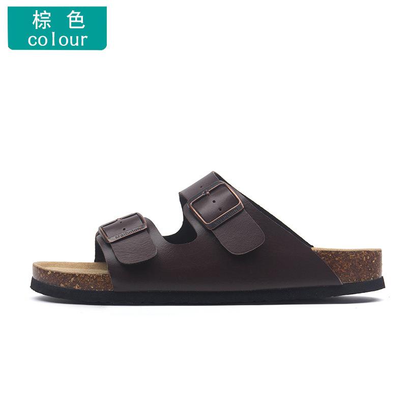 Fashion Astronomy cork slippers men strucplates couple beach slippers casual sandals men summer shoes