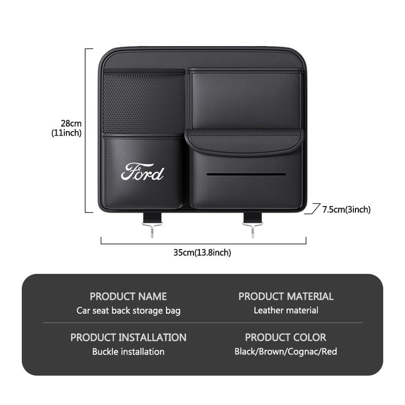 Car Backseat Organizer Storage Bag Seat Back Hanging Bag For Ford Escort KA Flex Everest KA Expedition Falcon Fusion