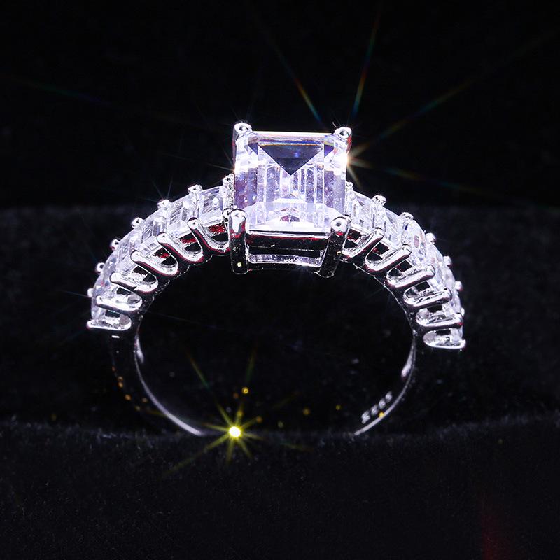 Accessories, Square Zircon Rings, Fashion Women'S Band Hand Accessories