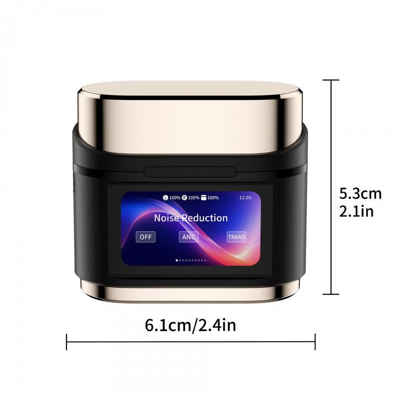 Wireless Bluetooth 5.4 Earbuds With ANC ENC LED Touch Screen Long Battery Life Dual Device Connect IPX4 Waterproof