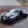 1/32 Scale Nissan GTR Diecast Car Model Toy, Pull Back Toy Vehicle with Sound and Light for Kids Toddler Boys Girls Gift Collection