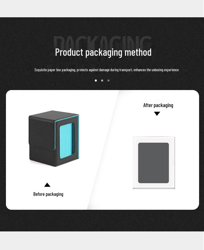 New PU Window Flip-Top Game Card Box for YuGiOh/MTG/TCG/CCG - Collectible Card Storage