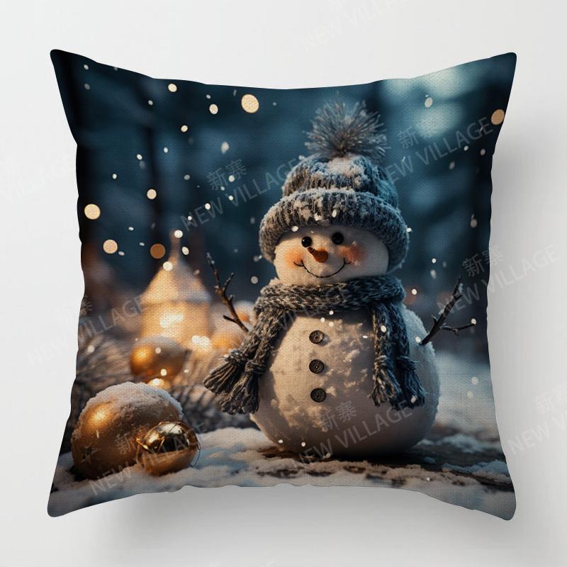 Decorative Cushion Home Living Room Decor Throw Pillow Cover 40*40 40X40Cm 60X60Cm 45X45Cm 50X50Cm Plant Winter Merry Christmas