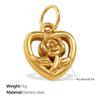 European & American Creative Floral Series Titanium Steel Pendant: Luxurious DIY Necklace & Bracelet Accessory.