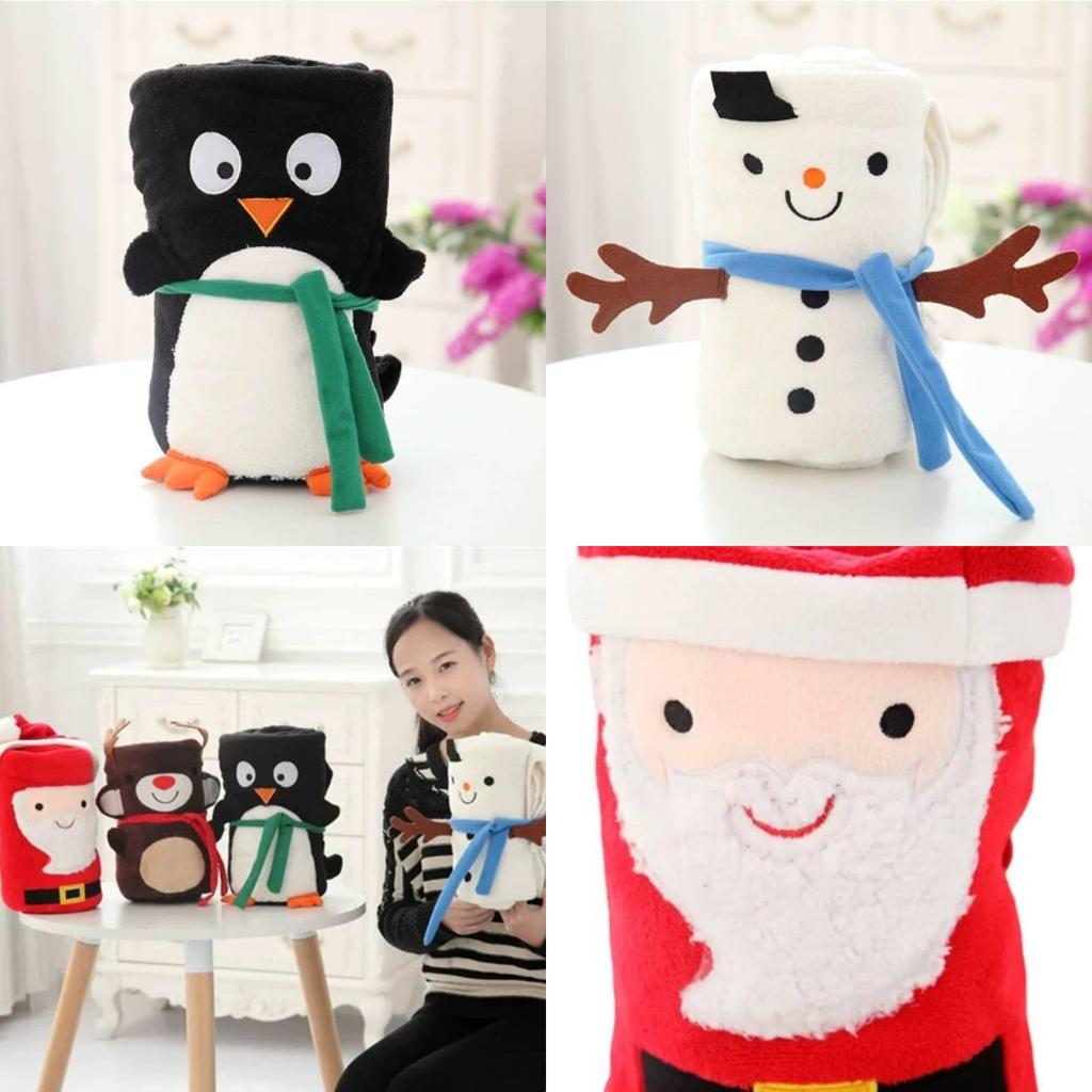 Snowman Plush Throw Blanket For Kids With Lightweight Fiber For Spring And Autumn Use
