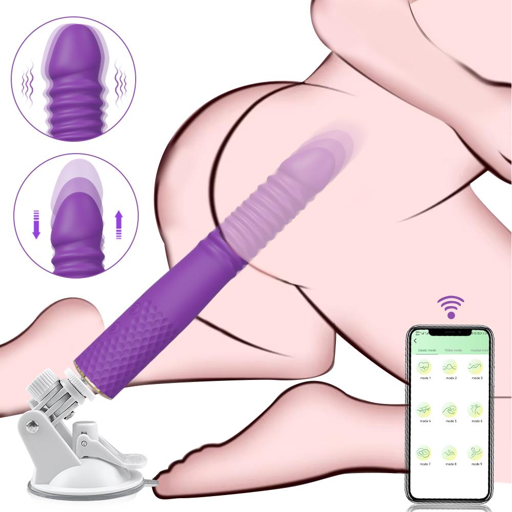 Sexspielzeug Dildo Vibrator Maschinen - Realistische Dildos mit 10 Vibrations- & 3 Stoßmodi Erwachsene Maschine G-Punkt Klitoris Analspielzeug