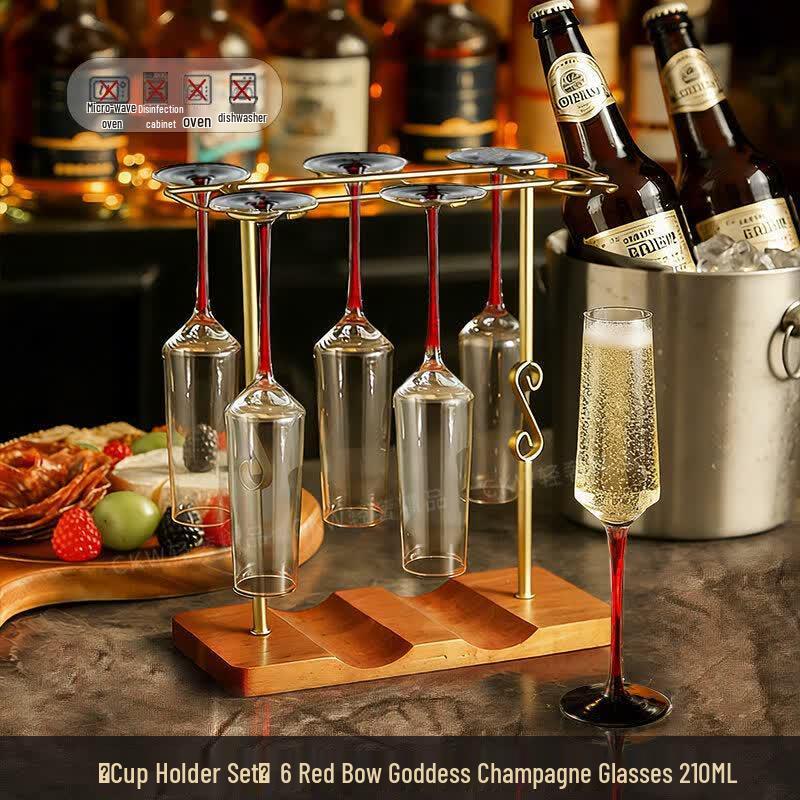 CKW European Crystal High-Foot Champagne Glass Set