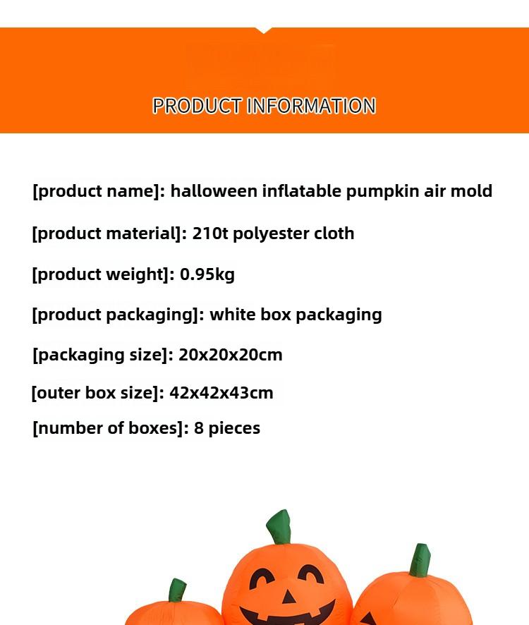 Halloween Inflatable Pumpkin 2.3m 7 Pumpkins Ghost Decor for Party