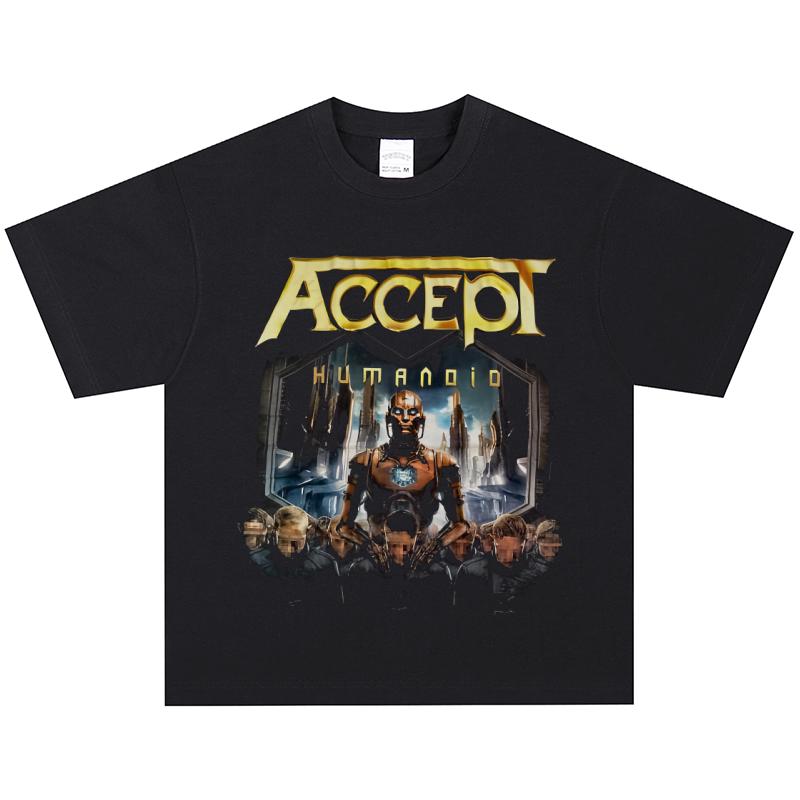 Accept T-Shirt, Soft Fabric Casual Daily Wear XXXL