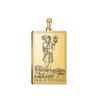 Dawapara Pentacles Tarot Card Pendant for Necklace Stainless Steel Golden Black Jewelry Accessories Charms Pendants