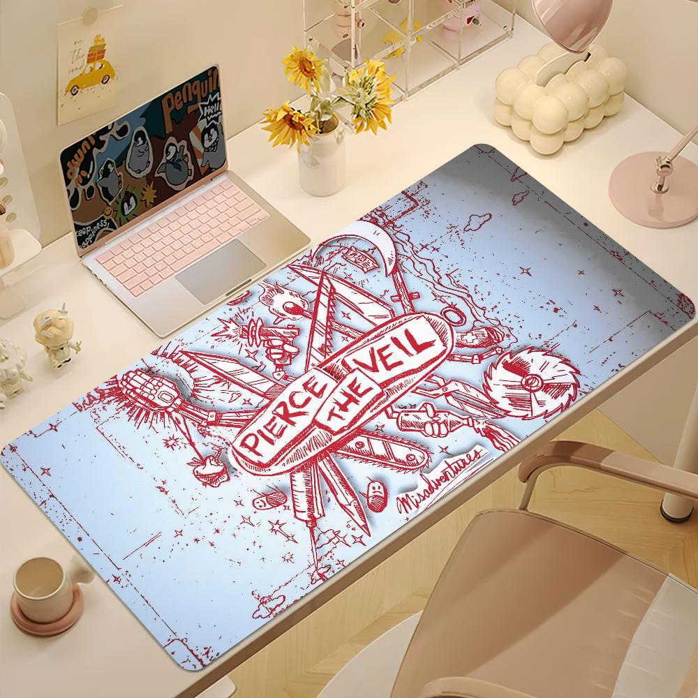 Band PPierce The Veil Mouse Pad Desk Mat Large Nonslip Antifray Keyboard Ergonomic Office Rubber PC Home Custom