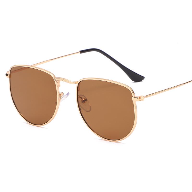 New retro metal thin frame sunglasses, men's and women's European and American trend street sunglasses, small face glasses s