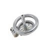 Men Short CB Lock Penis Cage Cock Lock Stainless Steel Chastity Lock Sex Toy Femdom BDSM Cock Ring Ball Stretcher
