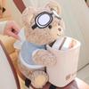 2 in 1 Cute Bear Car Tissue Box & Waste Bin Multifunctional Armrest Storage for Small Auto Accessories