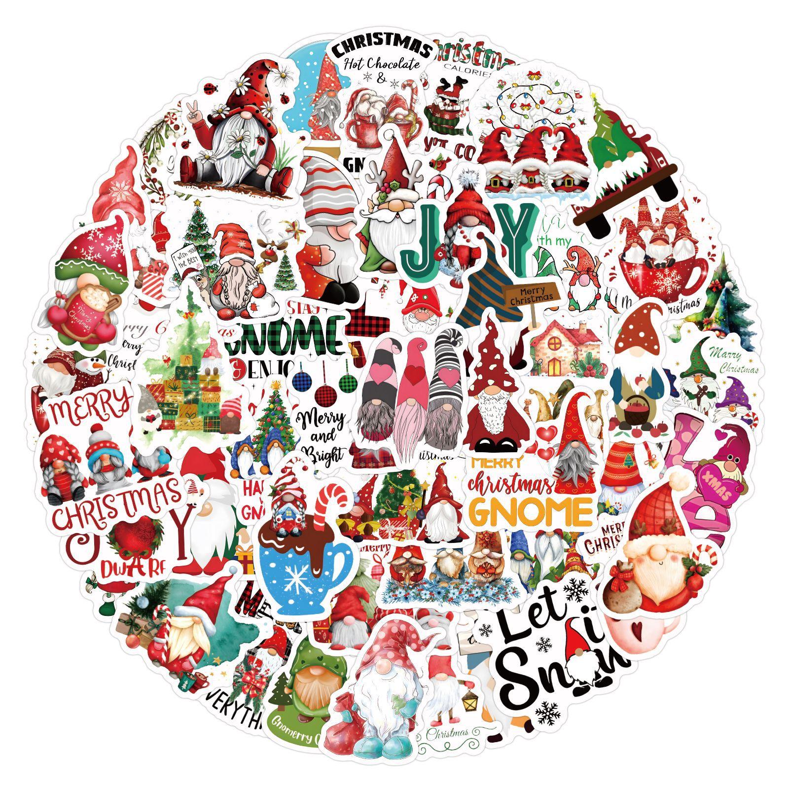 

60 New Christmas Dwarf Dwarf Decals Showcase Glass Decals Scene Layout Christmas Decals Premium Durable Quality