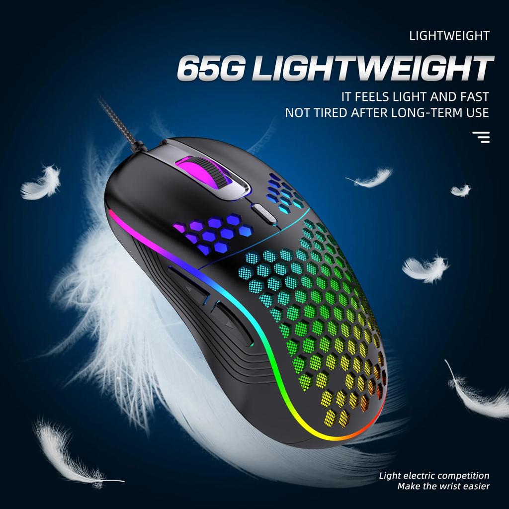 USB Wired Gaming office Mouse Mechanical Mouse USB Illuminated Mouse Adjustable Optical Gaming Mouse for Desktop Laptop