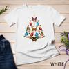 Butterfly Bird Lover Xmas Gift Butterfly Christmas Tree Unisex T-shirt
