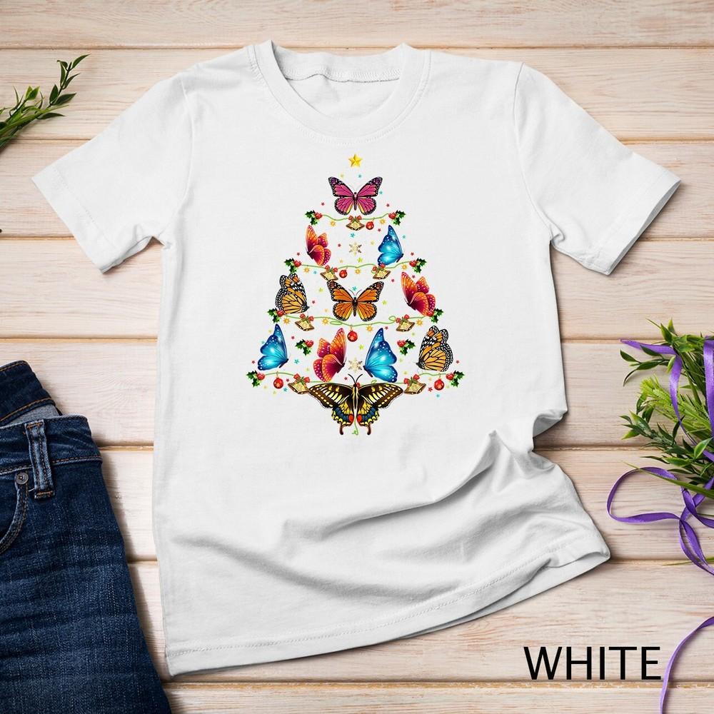 

Butterfly Bird Lover Xmas Gift Butterfly Christmas Tree Unisex T-shirt M
