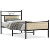 Bed Frame Without Mattress Sonoma Oak Finish 80 X 200 Cm Engineered Wood