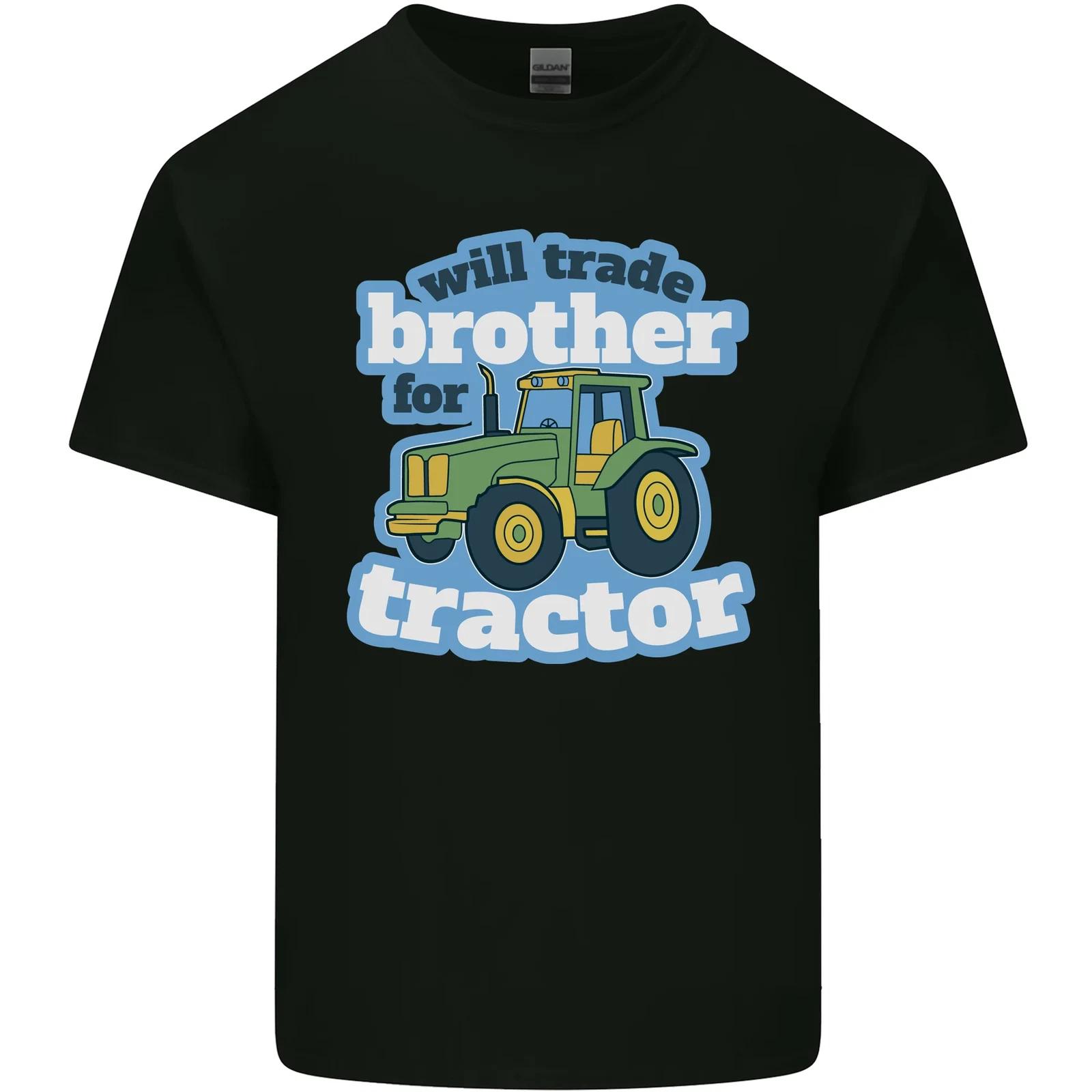 Will Trade Brother For Tractor Farming Kids T-Shirt Childrens 4XL