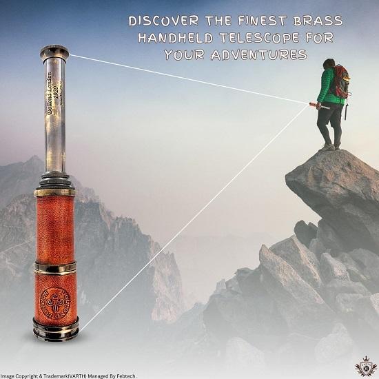 Telescopio de latón DOLLOND London de 1920, 40,64 cm, con estuche de cuero, catalejo náutico marítimo, telescopio pirata con estuche de cuero