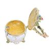 Dressing Table Shaped Trinket Box Decorative Hand Painted Metal Enamel Jewelry   for Rings Bracelets
