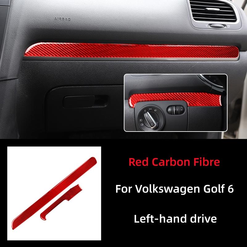 For Volkswagen Golf 6 Gti R MK6 2008-2012 Carbon Fiber Center Console Dashboard Cover Protection Trim Sticker Car Accessories