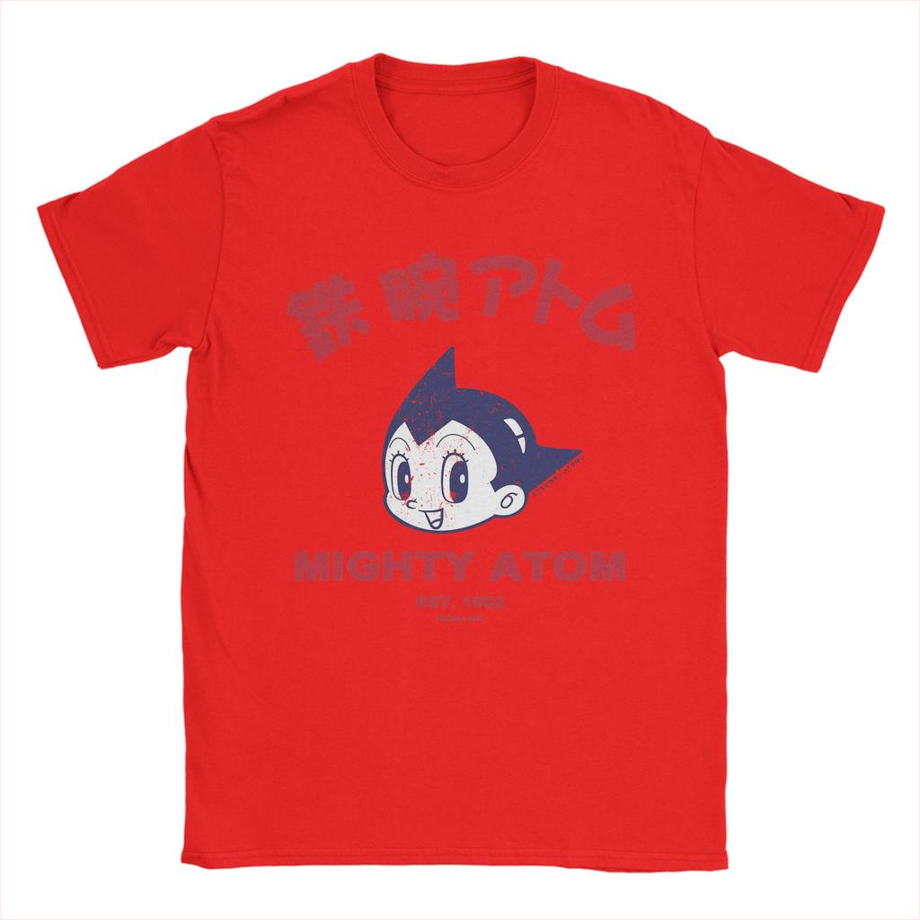 Mens Mighty Atom Astro Boy Est 1952 Vintage Style T Shirts Pure Cotton Tops Novelty Short Sleeve O Neck Tees 4XL 5XL TShirts
