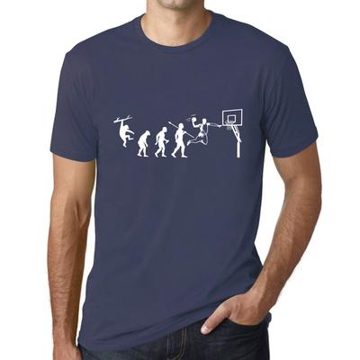 100% Cotton Men's T-Shirt Graphic Evolution of Basketball
